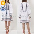 New Fashion White Bestickte Kleid Herstellung Großhandel Mode Frauen Bekleidung (TA5242D)